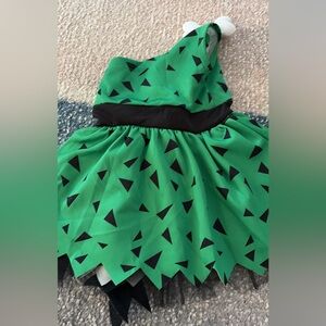 Green and Black Pebbles Flinstone costume